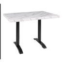 Bolero Pre-Drilled Rectangular Table Top Marble Effect 700mm