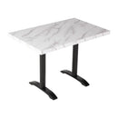 Bolero Pre-Drilled Rectangular Table Top Marble Effect 700mm