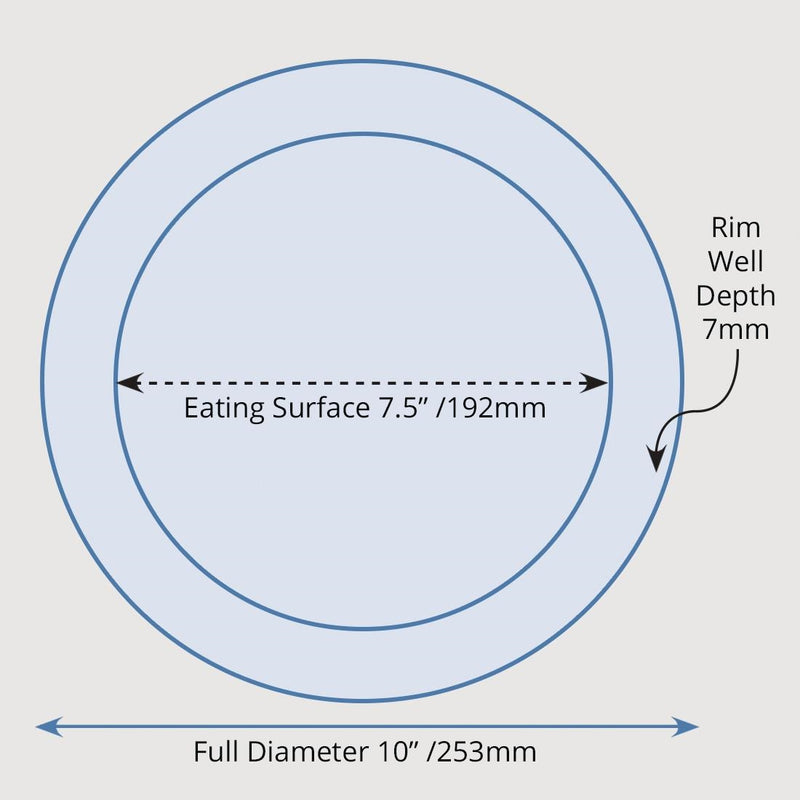 Olympia Heritage erhöhte Randplatten, Blau, 253 mm, 4 Stück