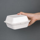 Fiesta kompostierbare Bagasse-Burgerboxen mit Bodenrippen 153 mm (500 Stück)