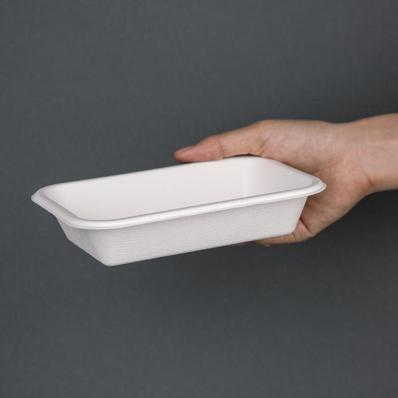 Fiesta Kompostierbare Bagasse-Lebensmitteltabletts, 16 oz (50 Stück)