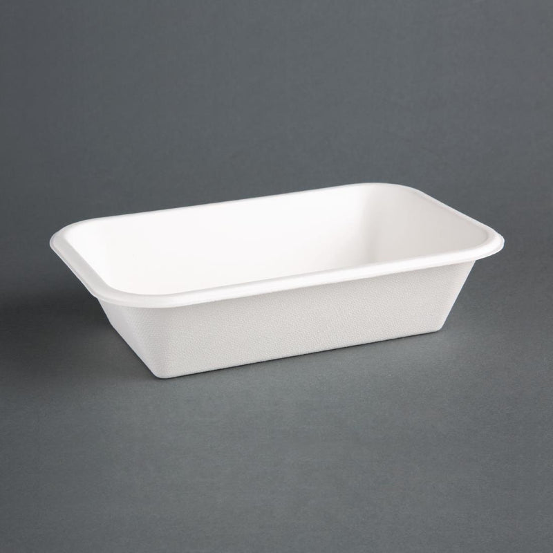 Fiesta Kompostierbare Bagasse-Lebensmitteltabletts, 32 oz (50 Stück)