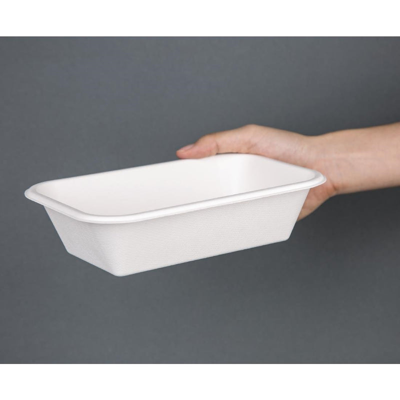 Fiesta Kompostierbare Bagasse-Lebensmitteltabletts, 32 oz (50 Stück)