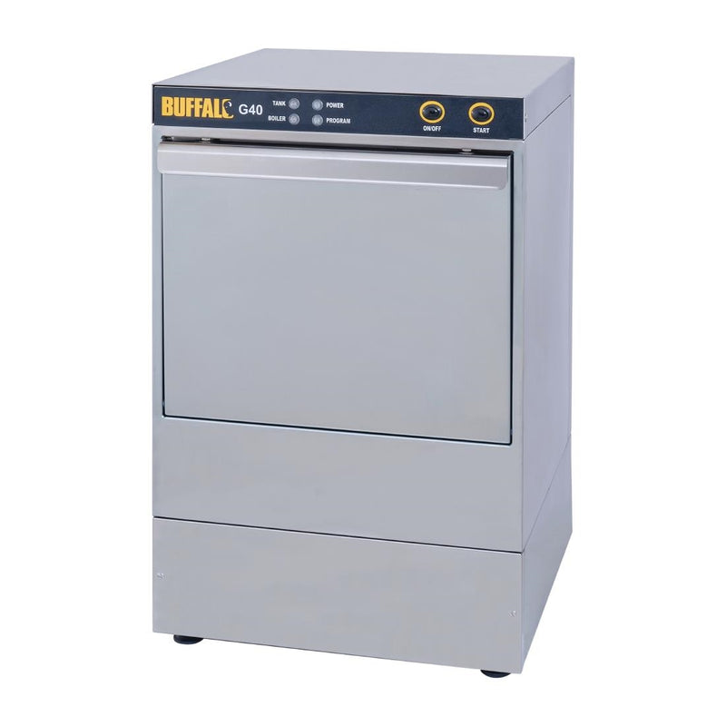 Buffalo Undercounter Glasswasher with Drain Pump 400x400mm Baskets