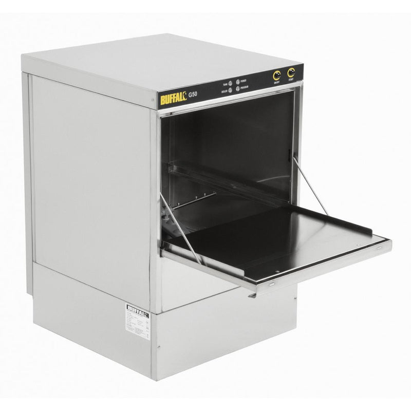 Buffalo Undercounter Glasswasher with Drain Pump 500x500mm Baskets