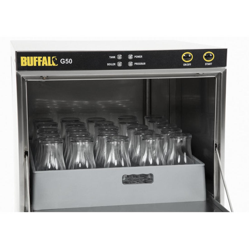 Buffalo Undercounter Glasswasher with Drain Pump 500x500mm Baskets