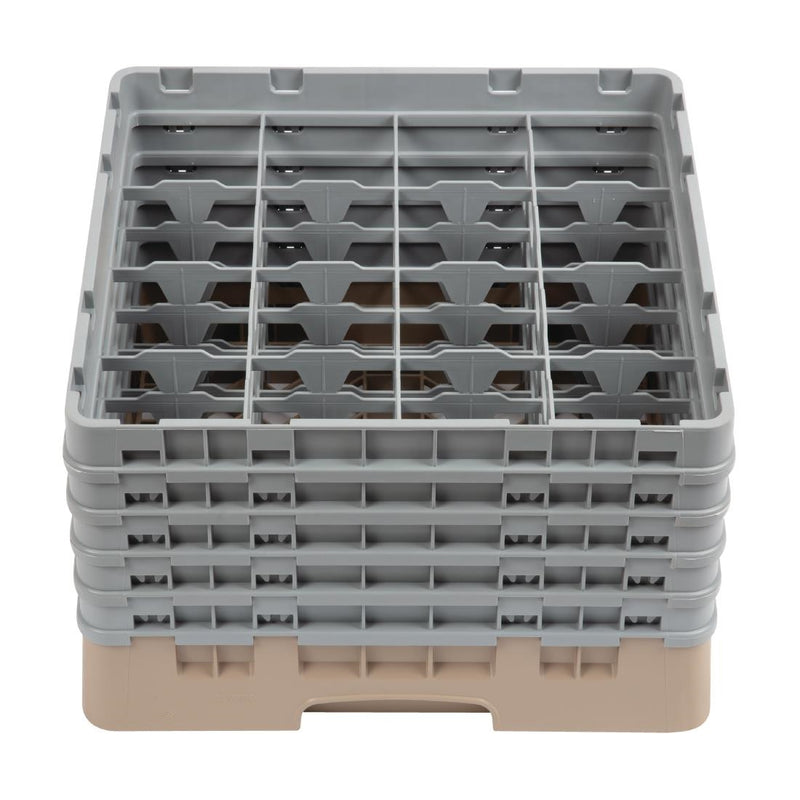 Cambro Camrack Beige 16 Fächer, maximale Glashöhe 257 mm