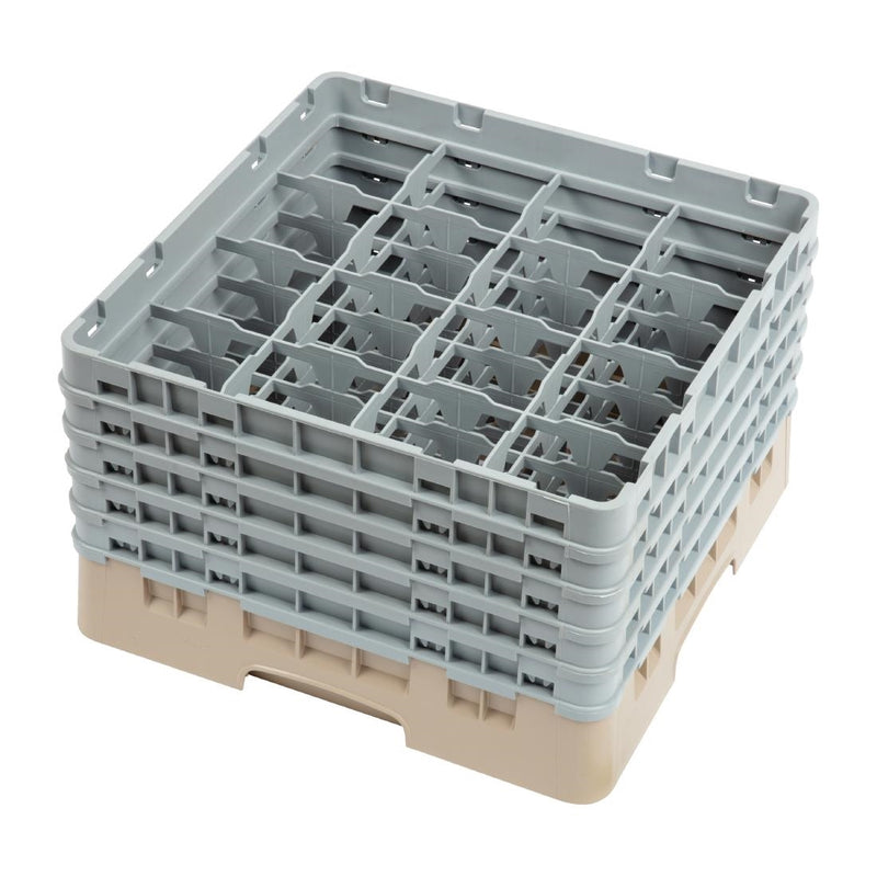 Cambro Camrack Beige 16 Fächer, maximale Glashöhe 257 mm