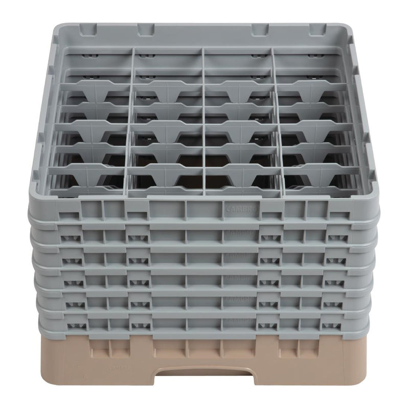 Cambro Camrack Beige 16 Fächer, maximale Glashöhe 298 mm