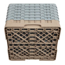 Cambro Camrack Beige, 49 Fächer, maximale Glashöhe 298 mm