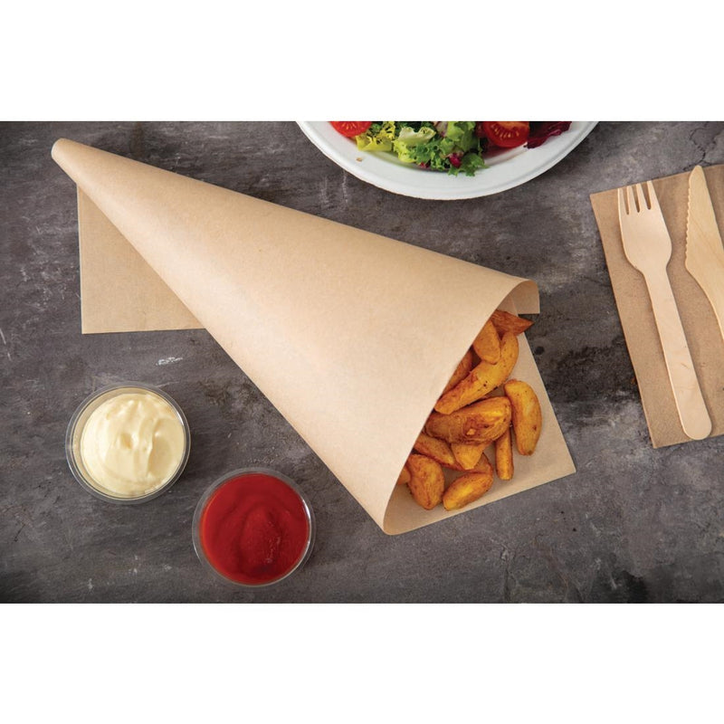 Vegware Compostable Unbleached Greaseproof Paper 380 x 275mm