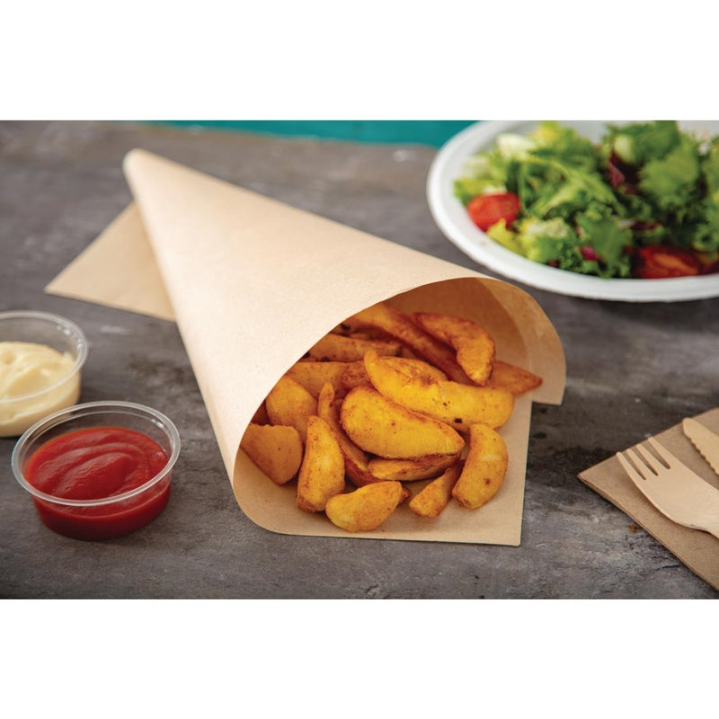 Vegware Compostable Unbleached Greaseproof Paper 380 x 275mm