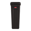 Rubbermaid Slim Jim Container With Venting Channels Brown 87Ltr
