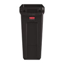 Rubbermaid Slim Jim Container With Venting Channels Brown 60Ltr