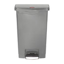 Rubbermaid Slim Jim Step On Front Step Pedal Bin Grey 50Ltr
