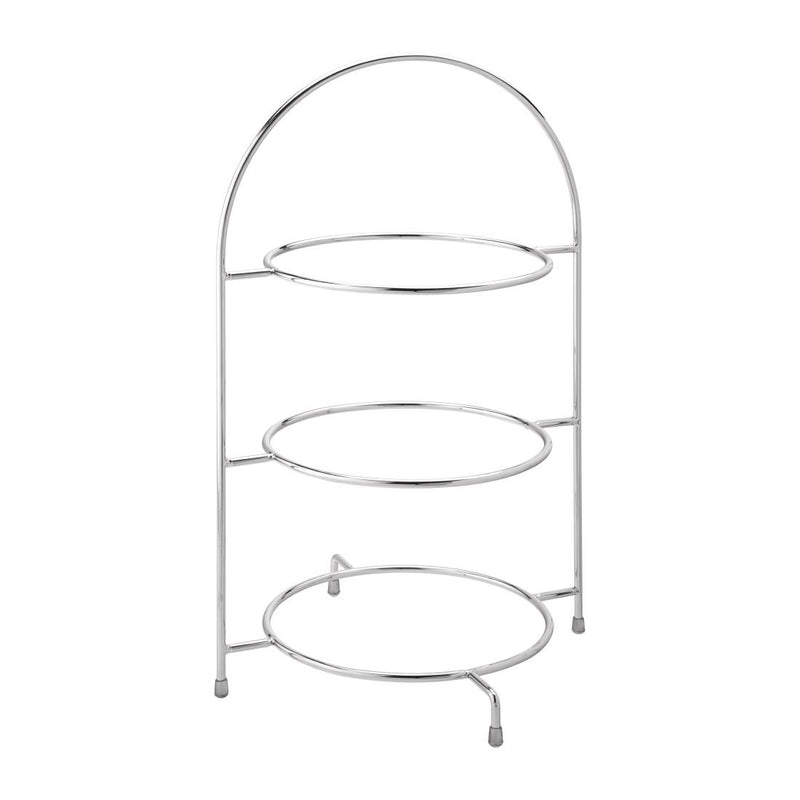 Utopia Chrom-Tortenständer mit drei Etagen, 270 mm