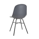 Bolero Arlo Side Chairs with Metal Frame Charcoal (Pack of 2)
