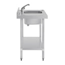 Vogue Single Sink Left Hand Drainer 1000mm