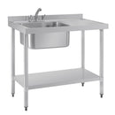 Vogue Single Sink Right Hand Drainer 1000mm