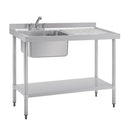 Vogue Single Sink Right Hand Drainer 1200mm