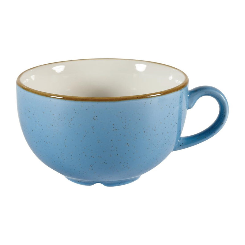 Churchill Stonecast Cappuccino-Tassen, Kornblumenblau, 340 ml, 12 Unzen, 12 Stück