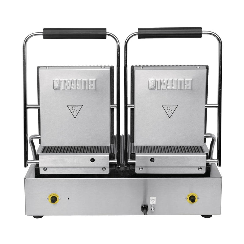 Buffalo Bistro Double Ribbed Contact Grill