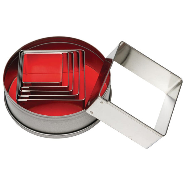 Vogue quadratisches, schlichtes Ausstecher-Set (6er-Pack)
