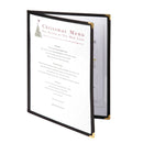 Olympia Four Page American Style Menu Cover A4 Black