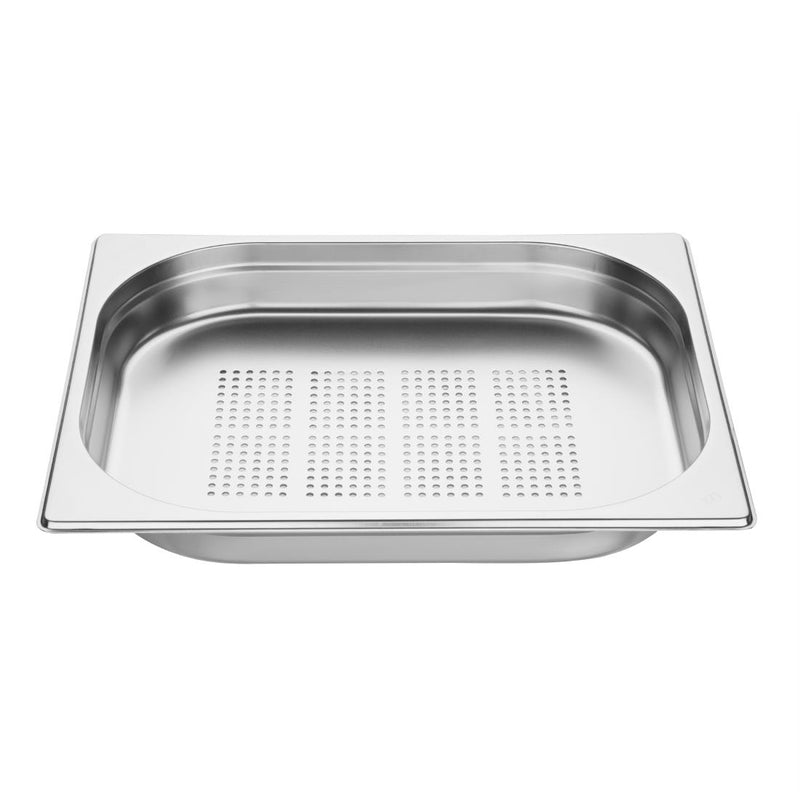 Vogue Stainless Steel Perforated 1/2 Gastronorm Tray 40mm