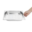 Vogue Stainless Steel Perforated 1/2 Gastronorm Tray 40mm
