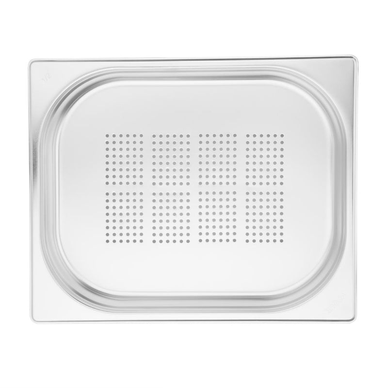 Vogue Stainless Steel Perforated 1/2 Gastronorm Tray 40mm