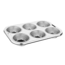 Vogue tiefes Muffinblech aus Edelstahl für 6 Tassen