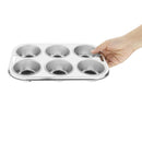 Vogue tiefes Muffinblech aus Edelstahl für 6 Tassen
