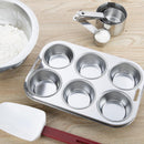 Vogue tiefes Muffinblech aus Edelstahl für 6 Tassen