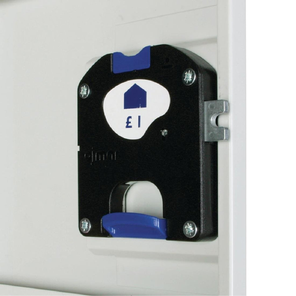Elite Double Door Coin Return Locker Graphite Red