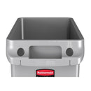 Rubbermaid Slim Jim Behälter mit Entlüftungskanälen, Grau, 60 l