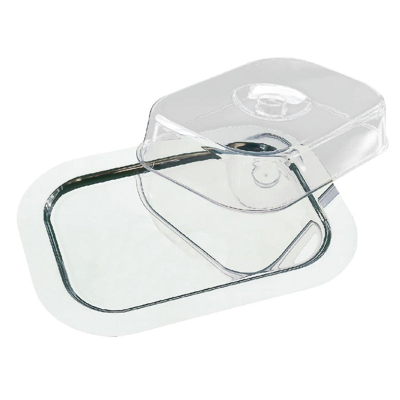 Stainless Steel Rectangular Tray with Cover