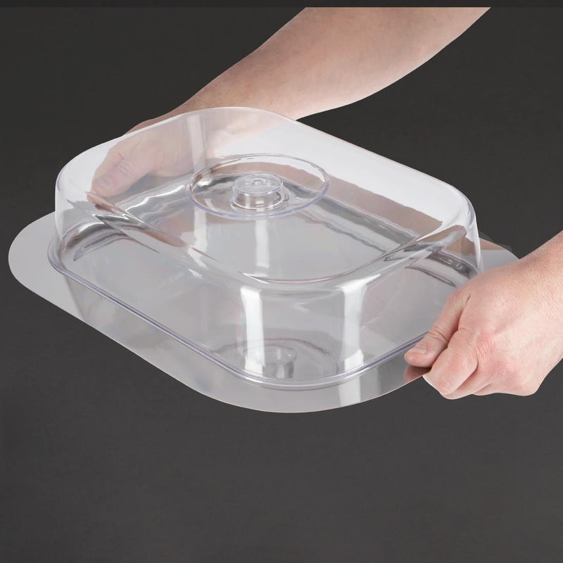 Stainless Steel Rectangular Tray with Cover
