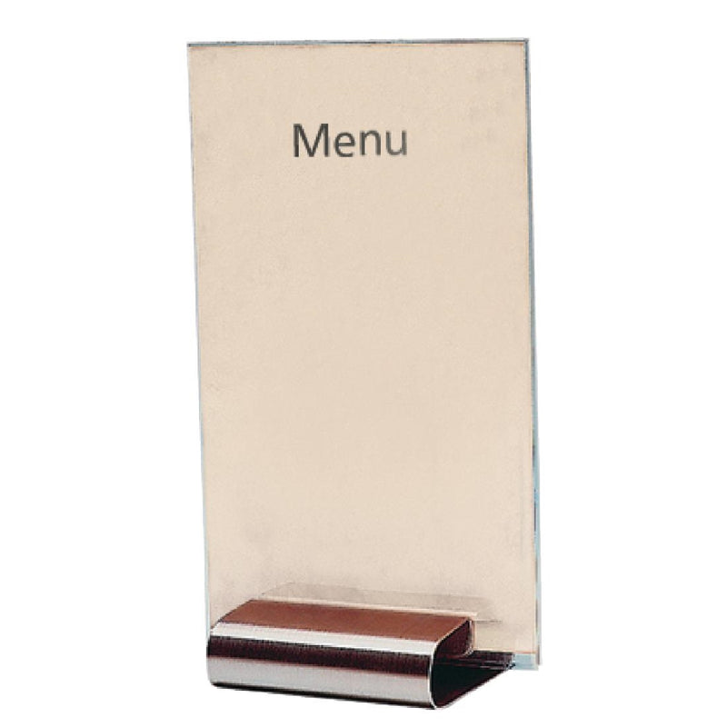 Olympia Curved Stainless Steel Menu Card Holder