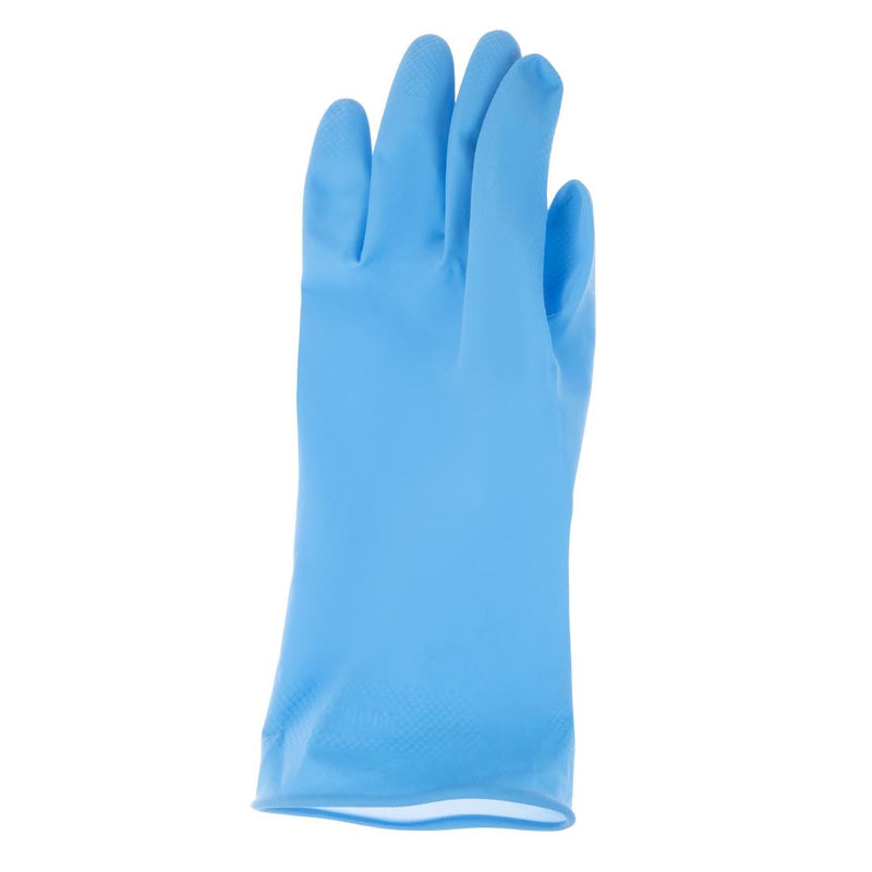 Jantex Latex Household Gloves Blue Medium