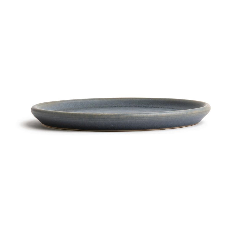 Olympia Canvas Small Rim Round Plate Blue Granite 180mm (Pack of 6)