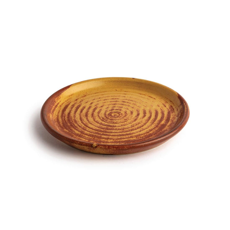 Olympia Canvas Small Rim Round Plate Sienna Rust 180mm (Pack of 6)