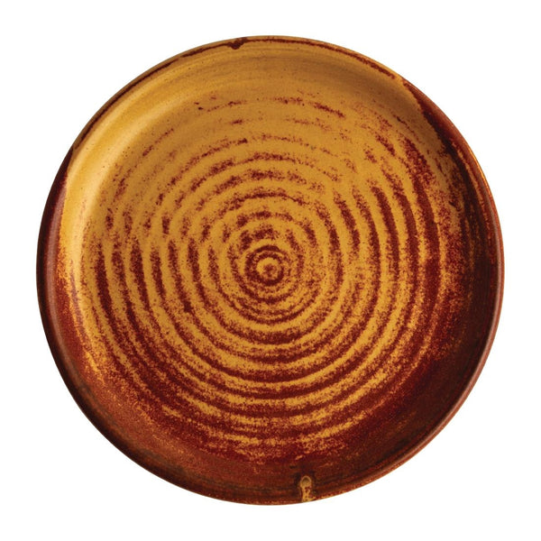 Olympia Canvas Small Rim Round Plate Sienna Rust 180 mm (6er-Pack)