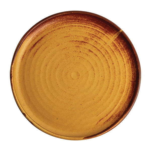 Olympia Canvas Small Rim Round Plate Sienna Rust 265 mm (6er-Pack)