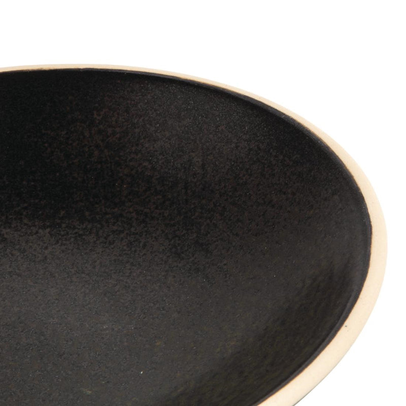 Olympia Canvas Shallow Tapered Bowl Delhi Black 200mm (Pack of 6)