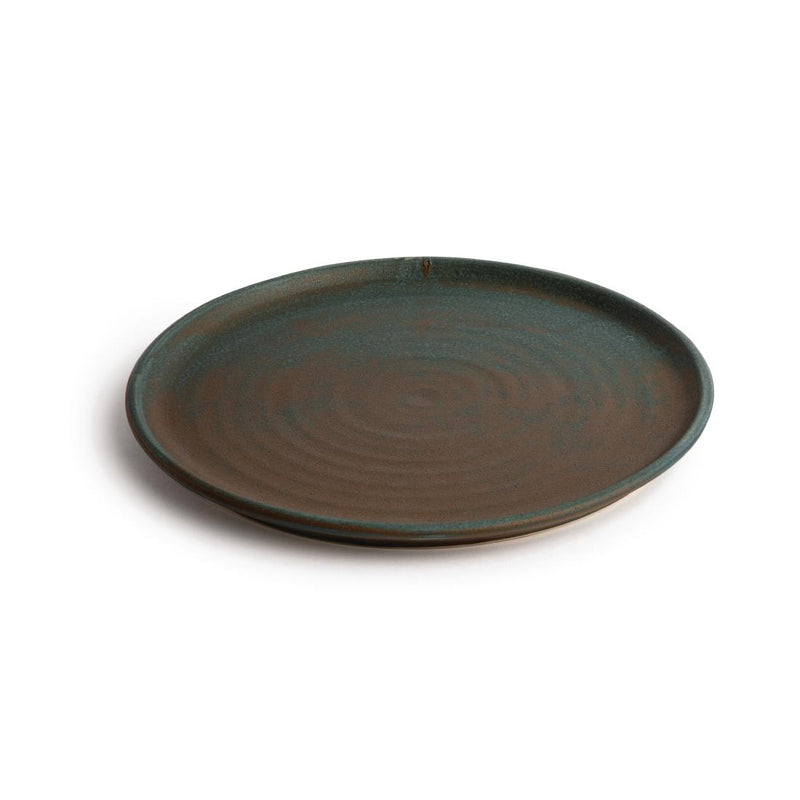 Olympia Canvas Small Rim Round Plate Green Verdigris 265mm (Pack of 6)
