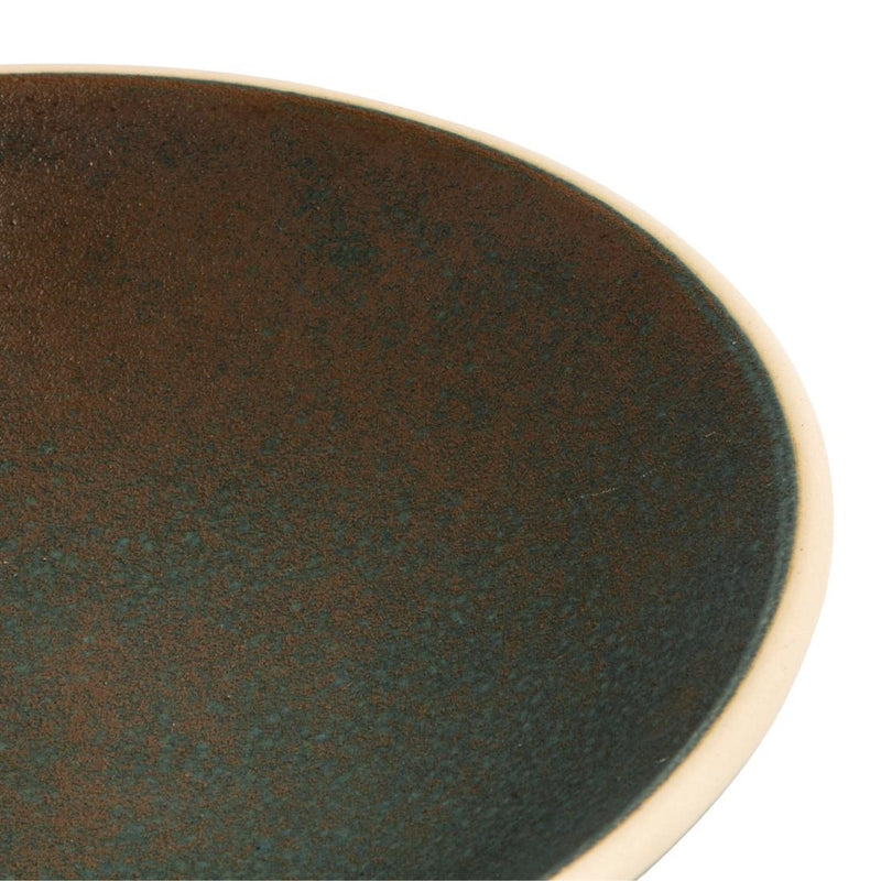 Olympia Canvas Shallow Tapered Bowl Green Verdigris 200mm (Pack of 6)