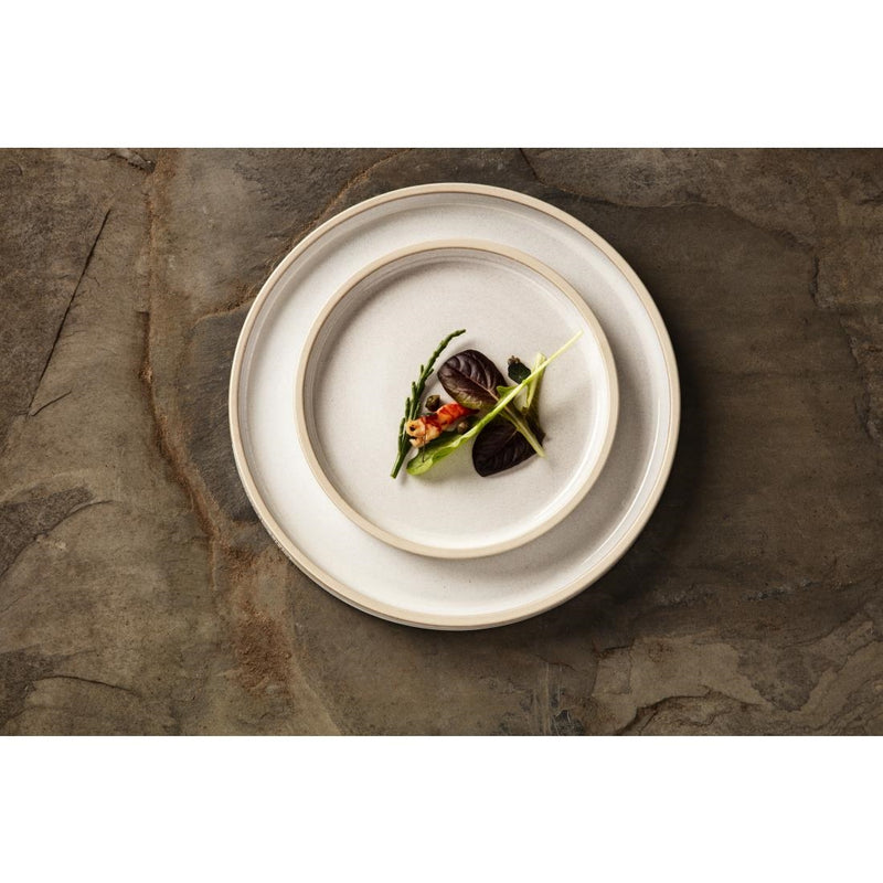 Olympia Canvas Flat Round Plate Murano White 180mm (Pack of 6)