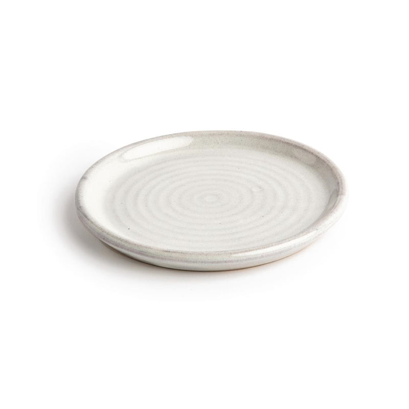 Olympia Canvas Small Rim Round Plate Murano White 180mm (Pack of 6)
