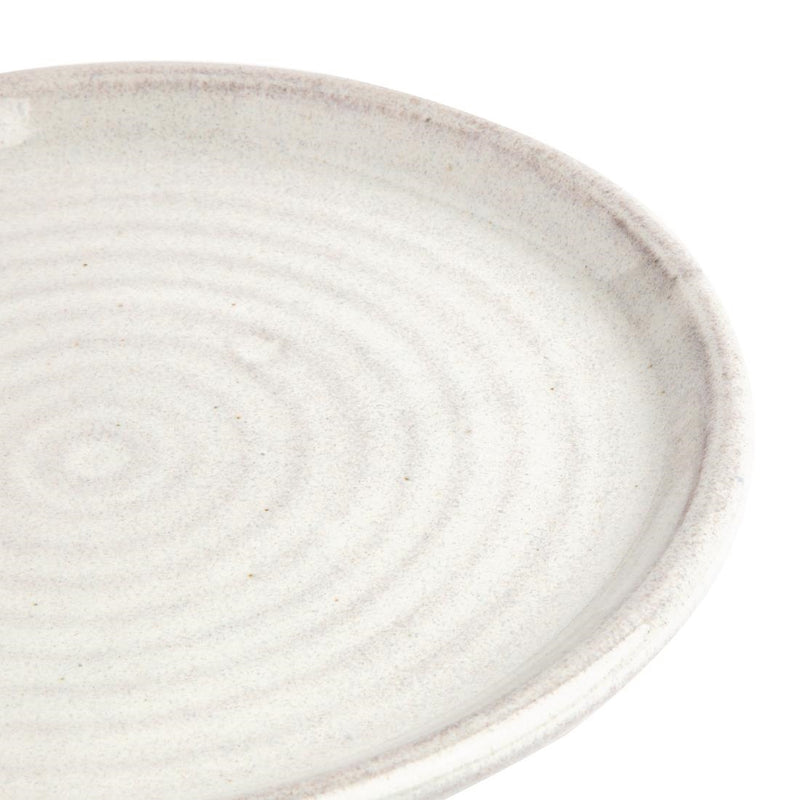 Olympia Canvas Small Rim Round Plate Murano White 180mm (Pack of 6)